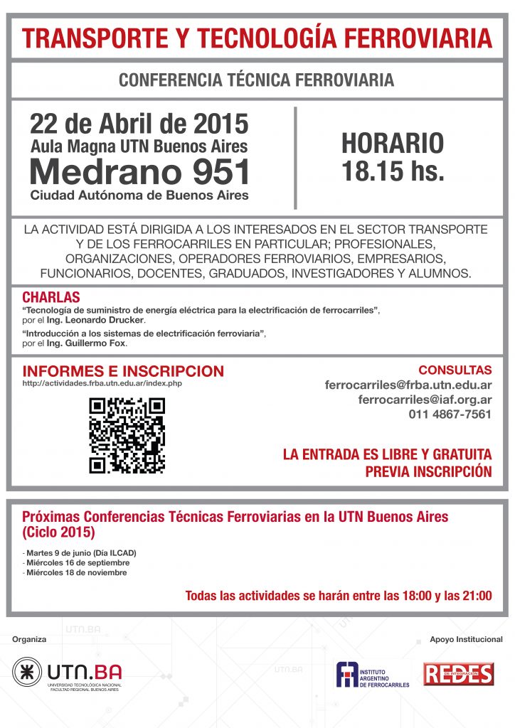 Conferencia Ferrocarriles UTN Buenos Aires 